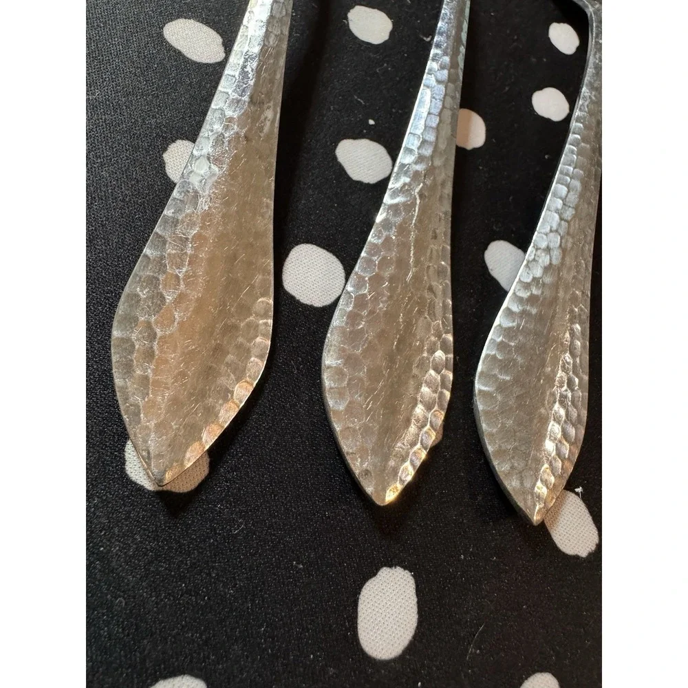 12 Piece Martha Stewart MSE Stainless Steel Hammered Silverware Replacements
